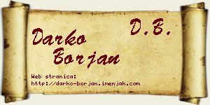 Darko Borjan vizit kartica